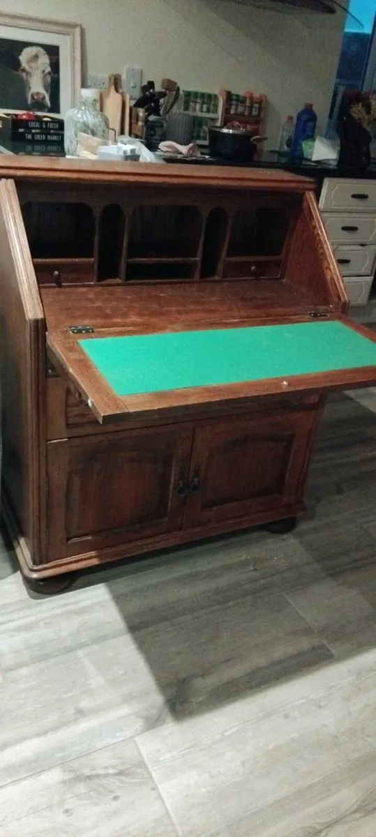 Antique Oak Writing Bureau - Image 2