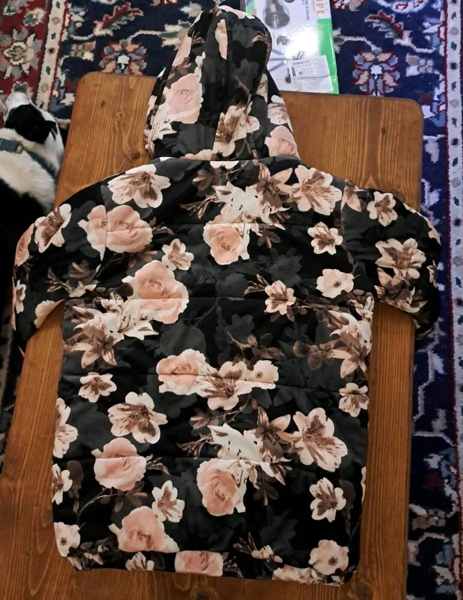 Firetrap Floral Puffer Jacket Girls UK 13 Years - Image 4