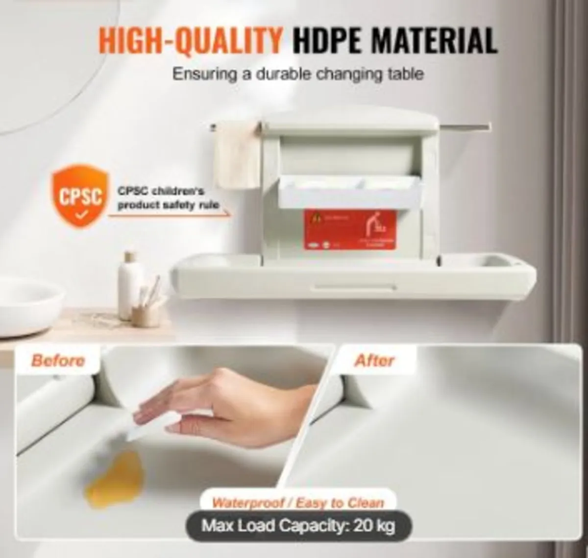 Wall-Mounted Baby Changing Station - Image 2