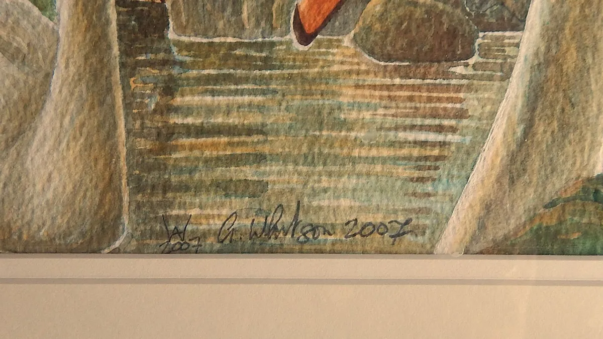 Large Signed Canvas Painting of Mythical Scene - Image 2