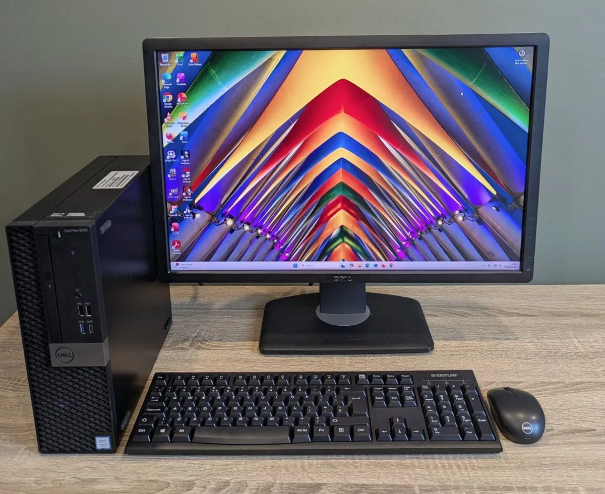 Win11 Dell 5070 i5 8th 16GB 24" LCD WiFi Office 24 - Image 4