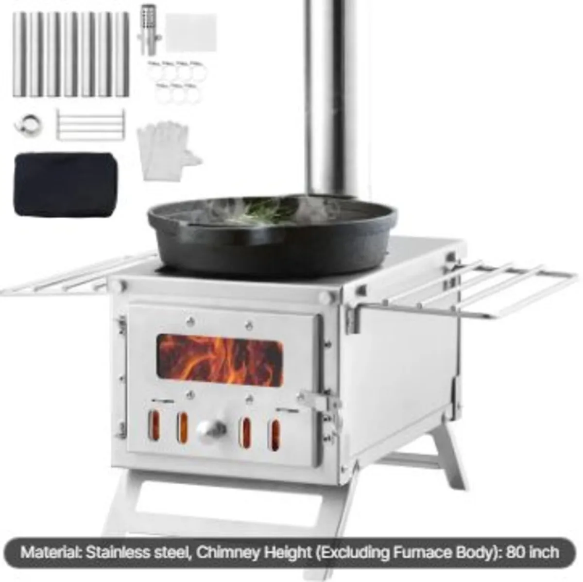 Wood Stove, 203.20 cm - Image 1