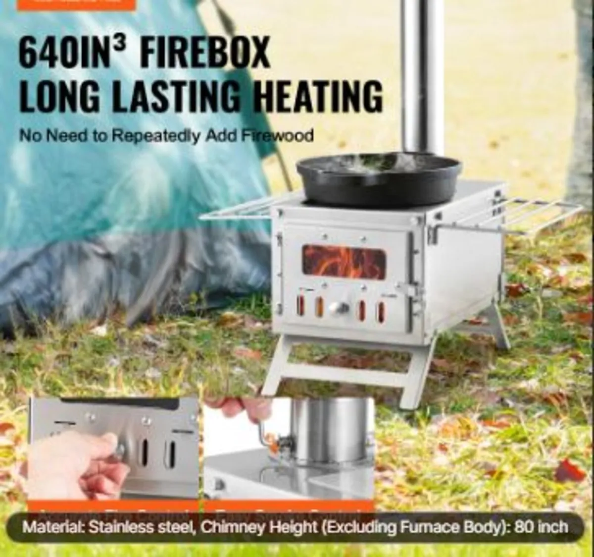 Wood Stove, 203.20 cm - Image 2