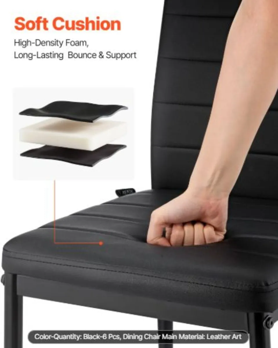 Modern Dining Room Accent Chairs Set of 6, - Image 2