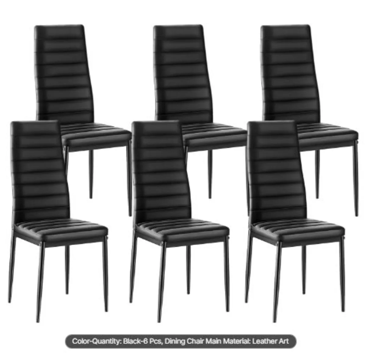 Modern Dining Room Accent Chairs Set of 6, - Image 1