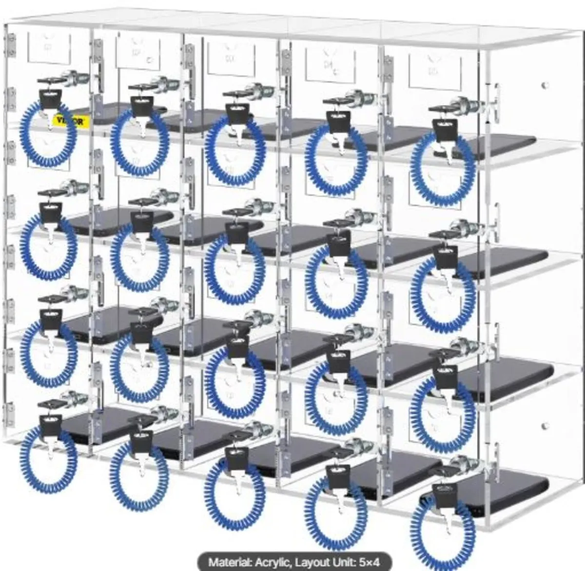 Cell Phone Storage Locker, 20 Slots Acrylic - Image 1