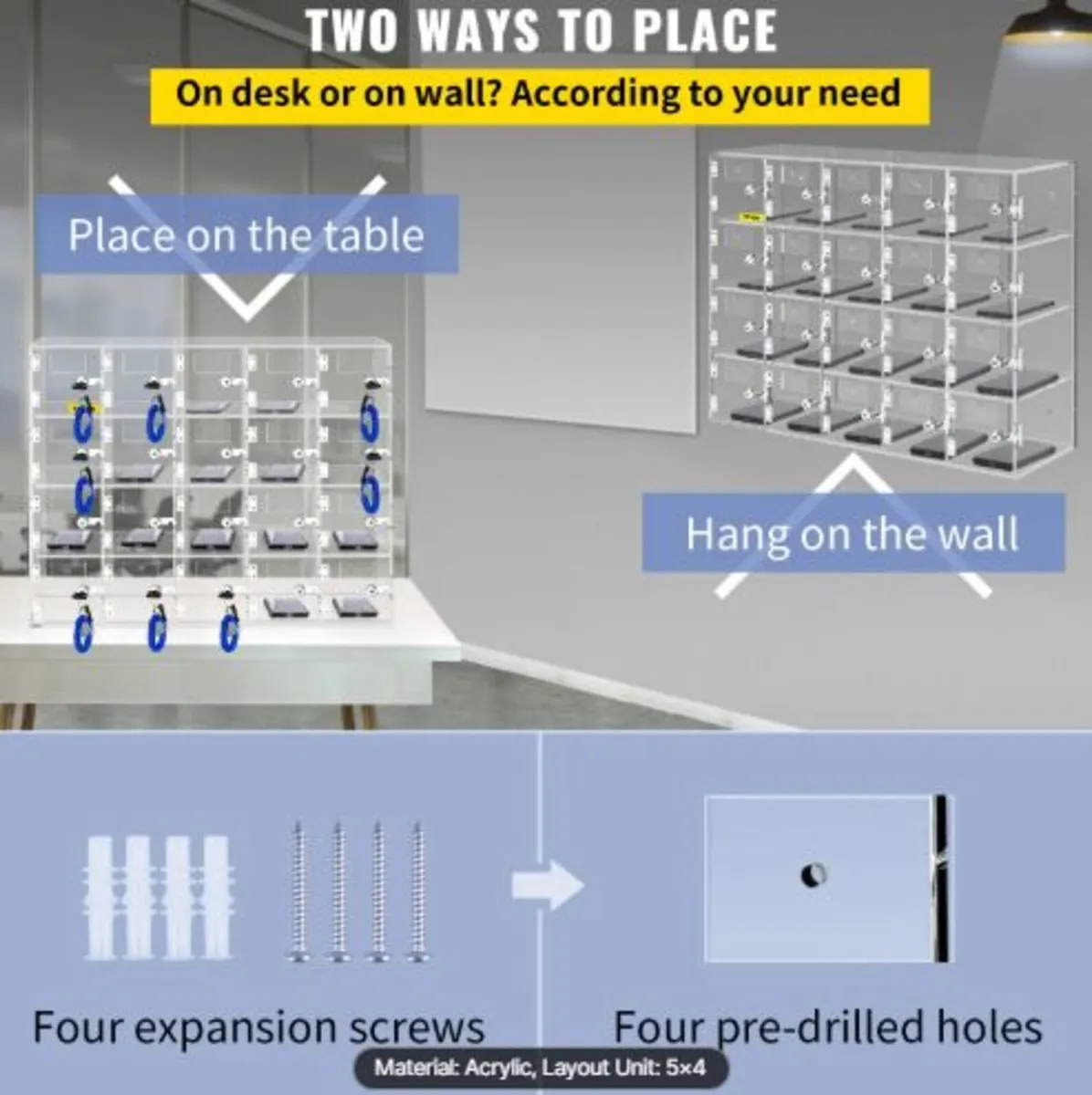 Cell Phone Storage Locker, 20 Slots Acrylic - Image 3