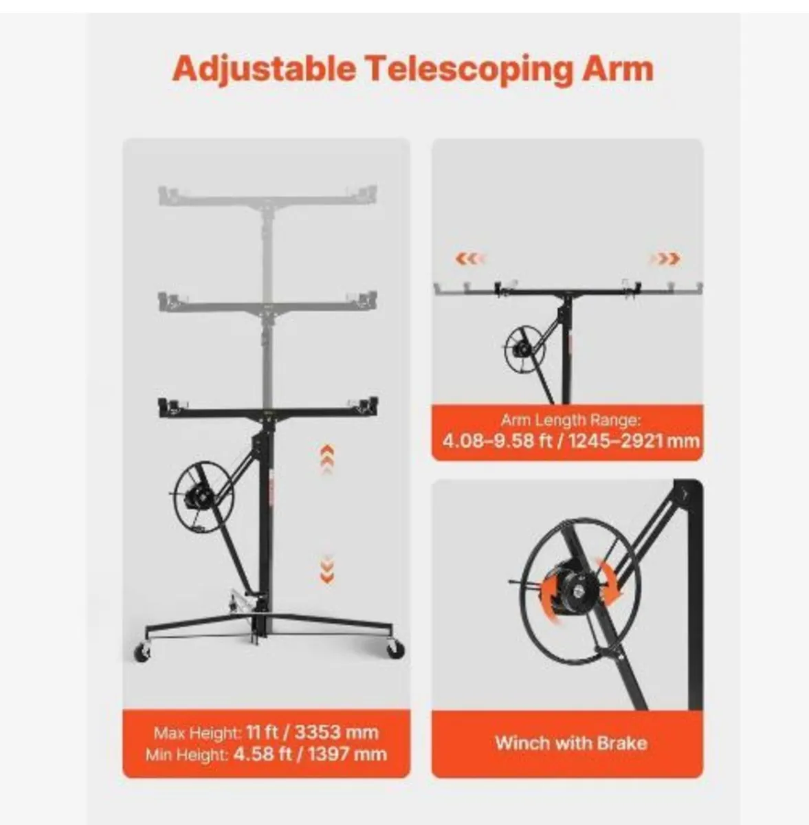 3353mm Drywall Lift, Heavy-Duty 68 kg - Image 1
