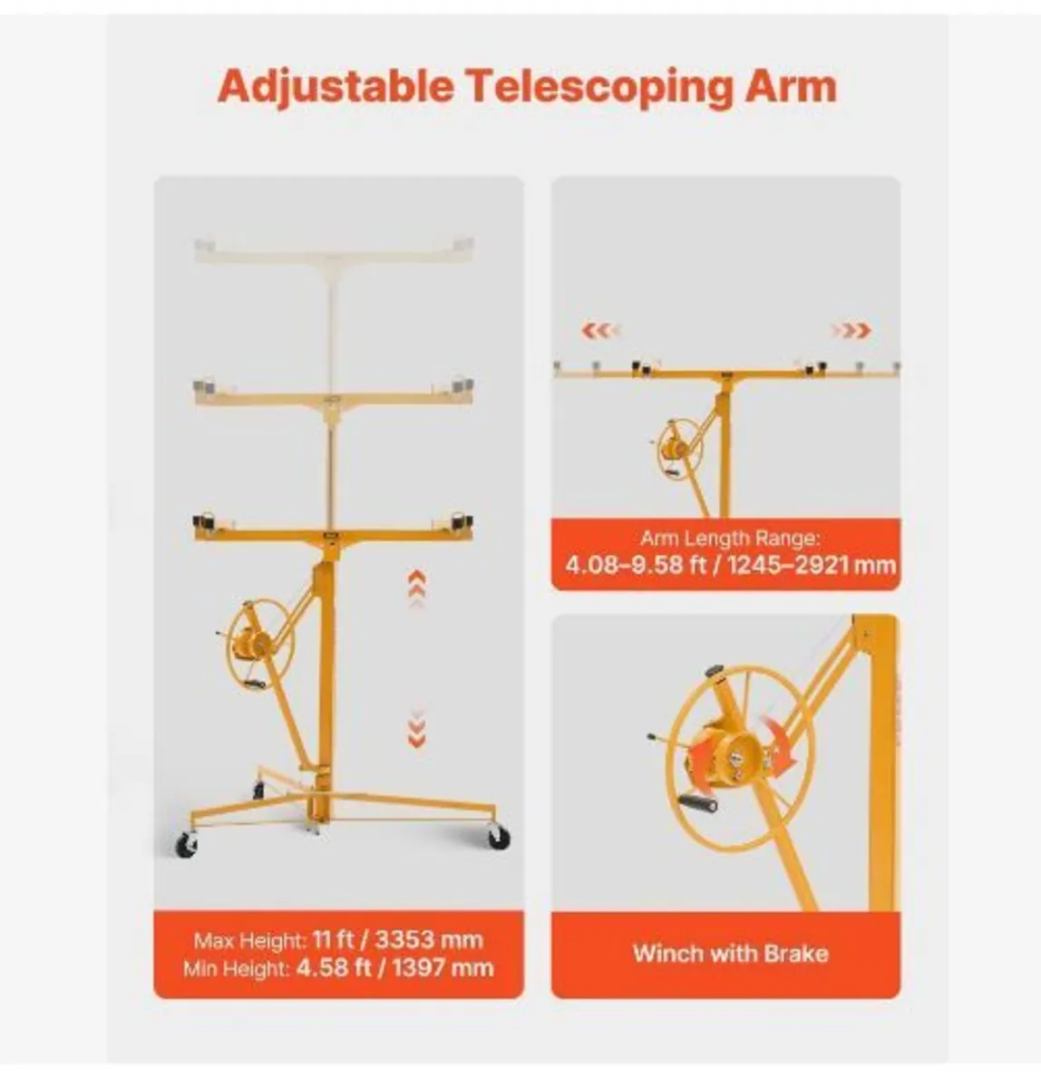 3353mm Drywall Lift, Heavy-Duty 68 kg - Image 3