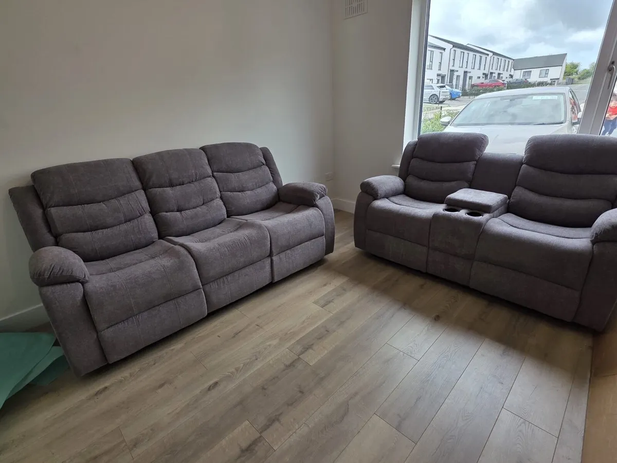 New Fabric Full Recliner Sofa Sets Free Delivery - Image 3