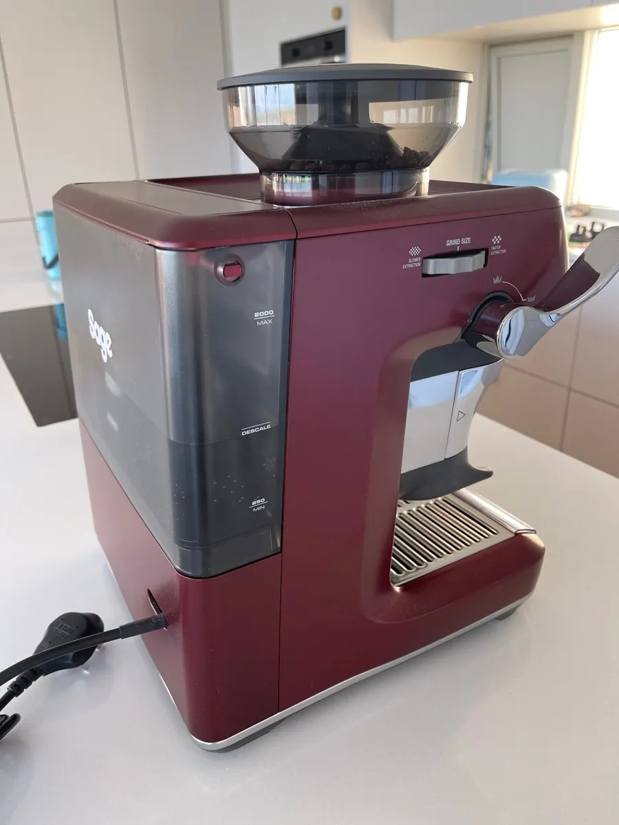 Sage Barista Express Impress Coffee Machine - Red - Image 2