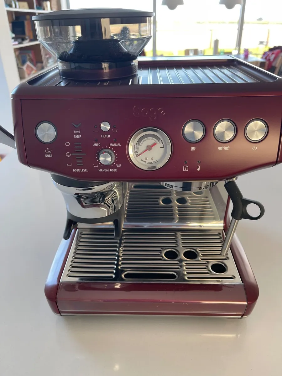 Sage Barista Express Impress Coffee Machine - Red - Image 3