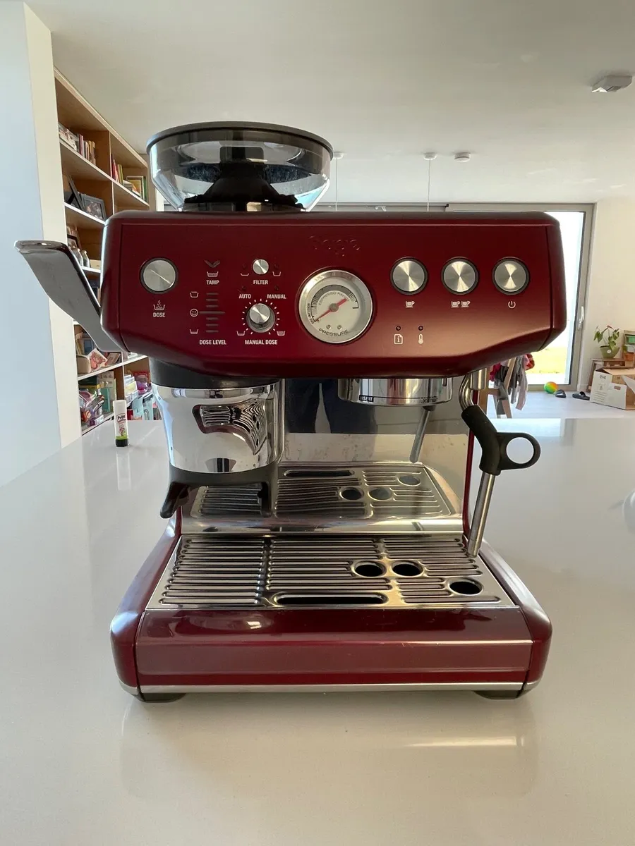 Sage Barista Express Impress Coffee Machine - Red - Image 1