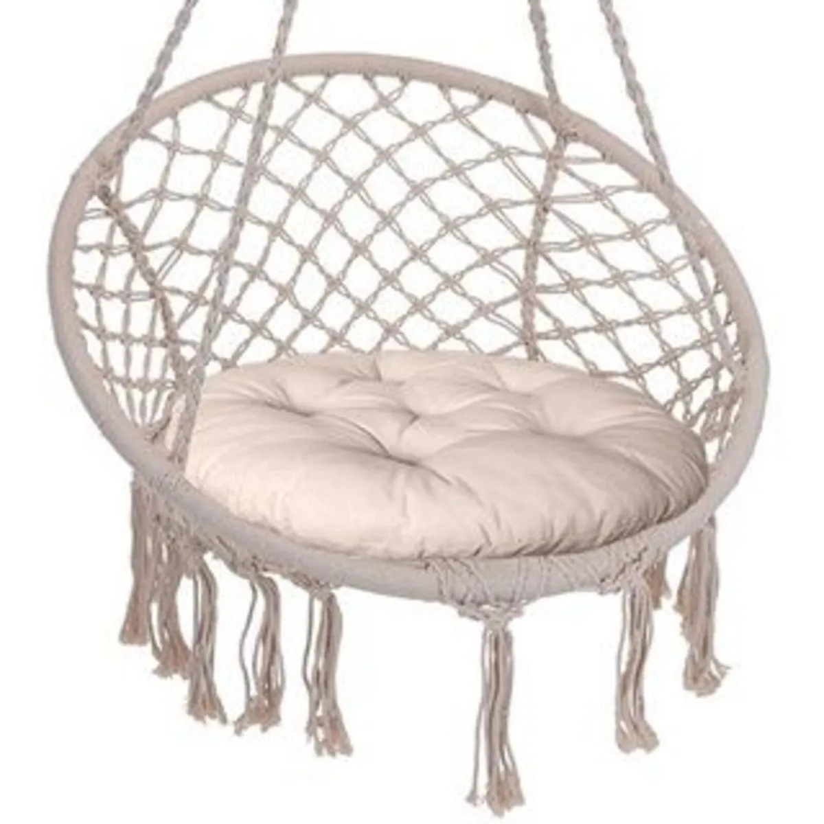 ✨ FREE delivery ✨ Boho Swing with cushion - Image 1