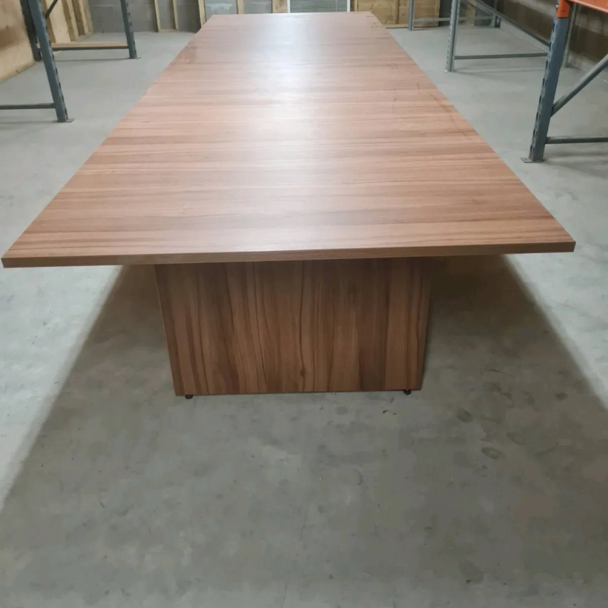 4 metre executive walnut board room table - Image 2
