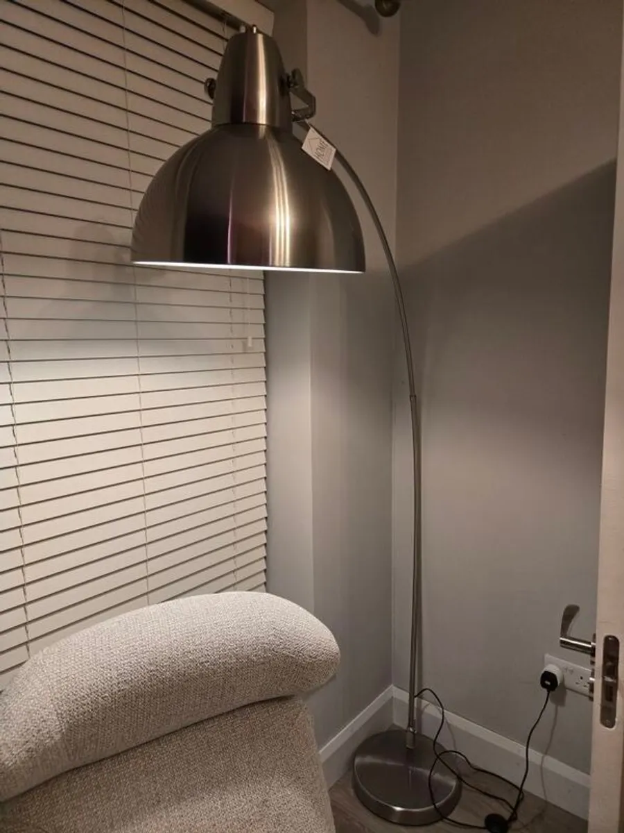 Large Arc Floor Lamp - Silver - Image 2
