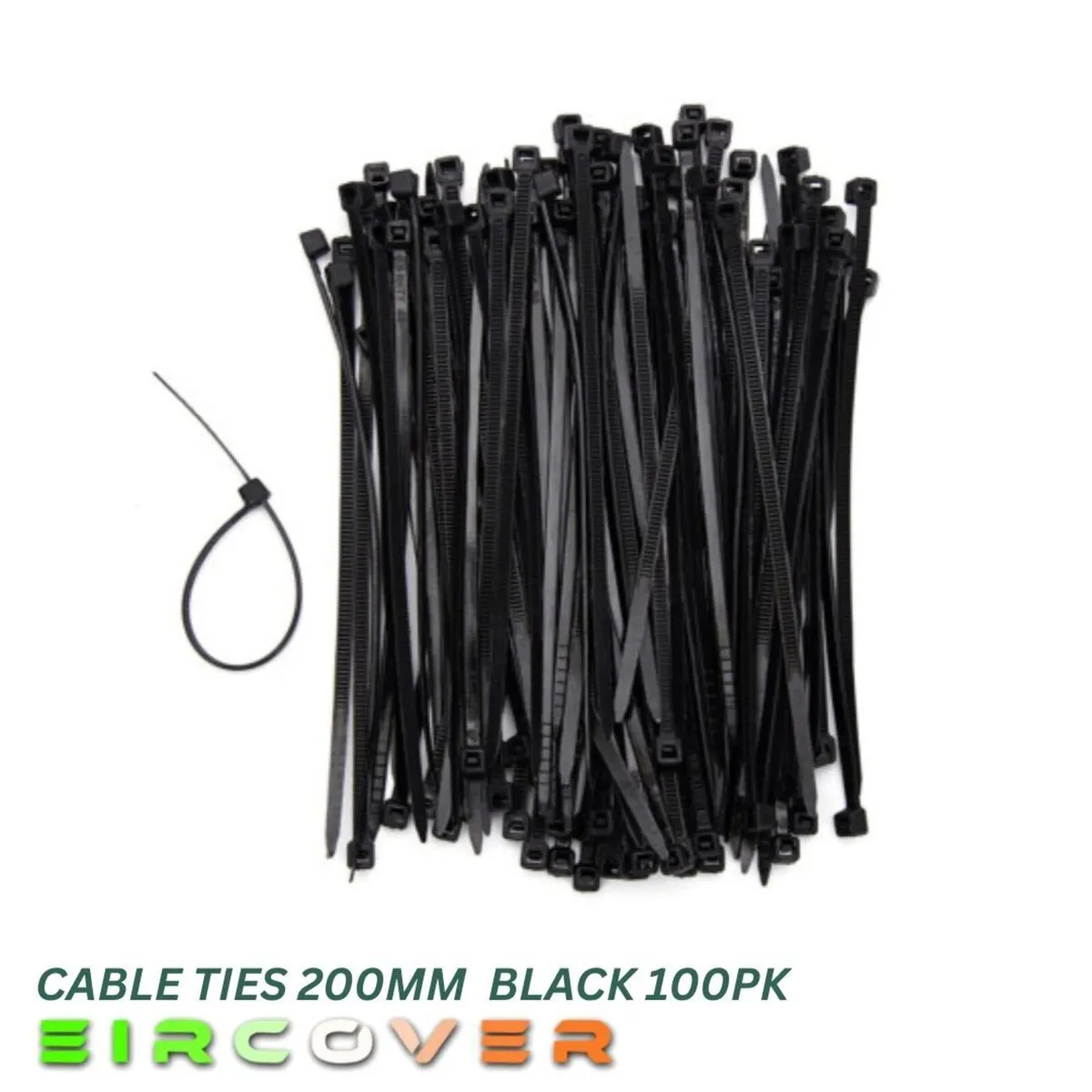 Heavy Duty White Cable Ties 200mm  Black 100pk - Image 2