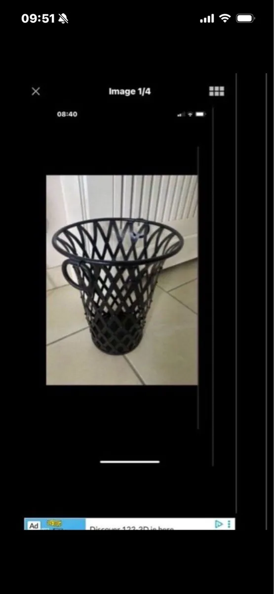 Metal Waste Basket - Image 1
