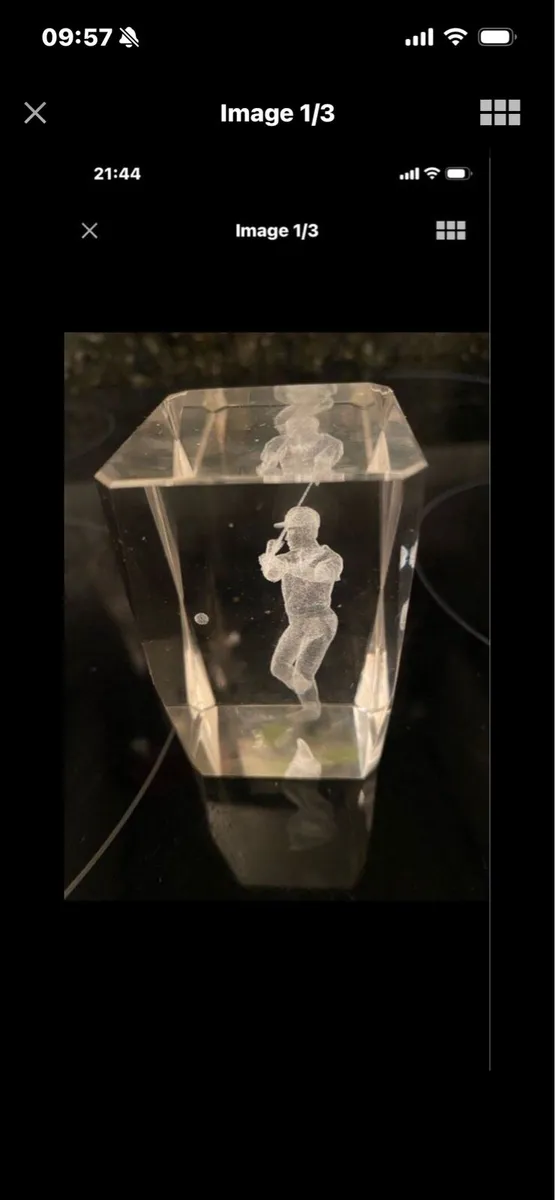 3D Etched Golfer Display - Image 1