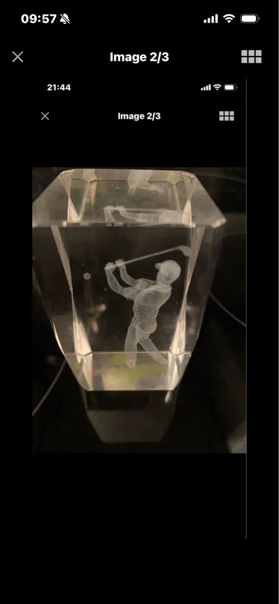 3D Etched Golfer Display - Image 2