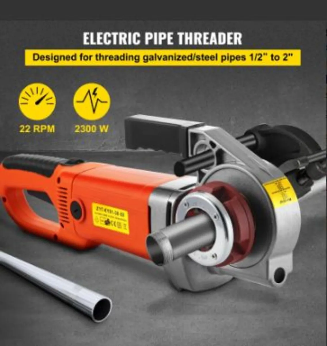 Electric Pipe Threader, 2300W - Image 2