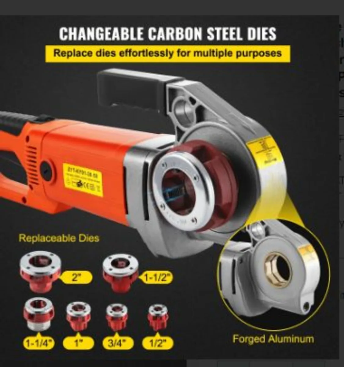 Electric Pipe Threader, 2300W - Image 4