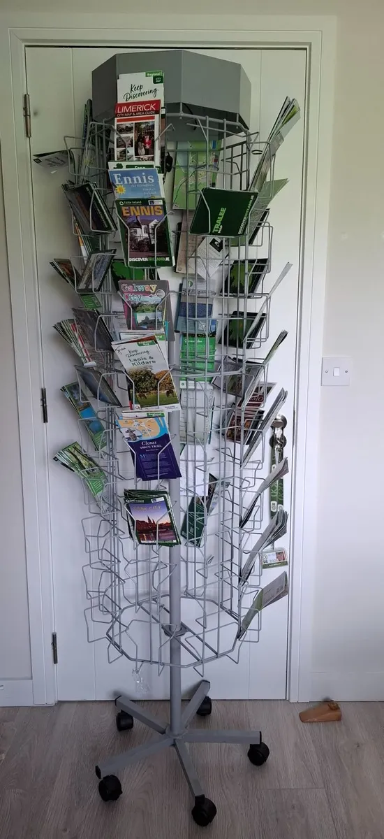 Rotating Display Carousel Stand on Wheels - Image 2