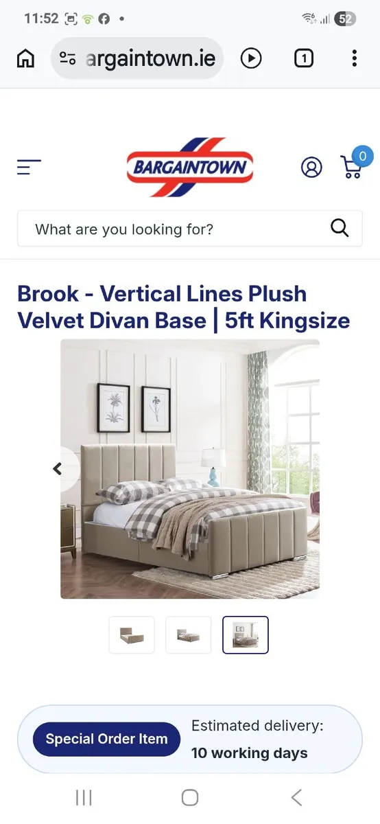 Kingsize bed & respa mattress €1600  to purchase - Image 4