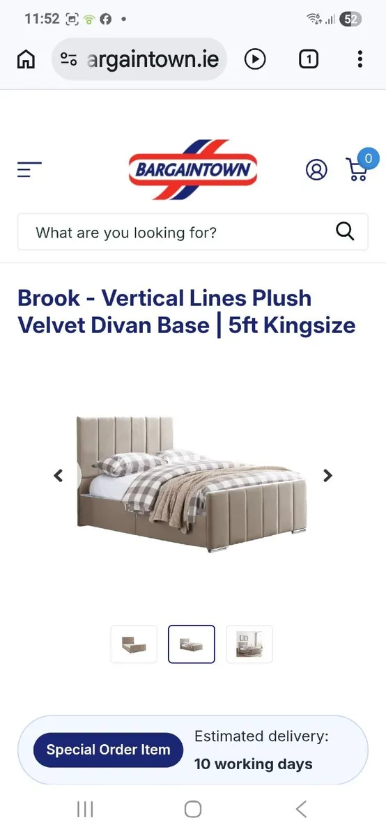 Kingsize bed & respa mattress €1600  to purchase - Image 2