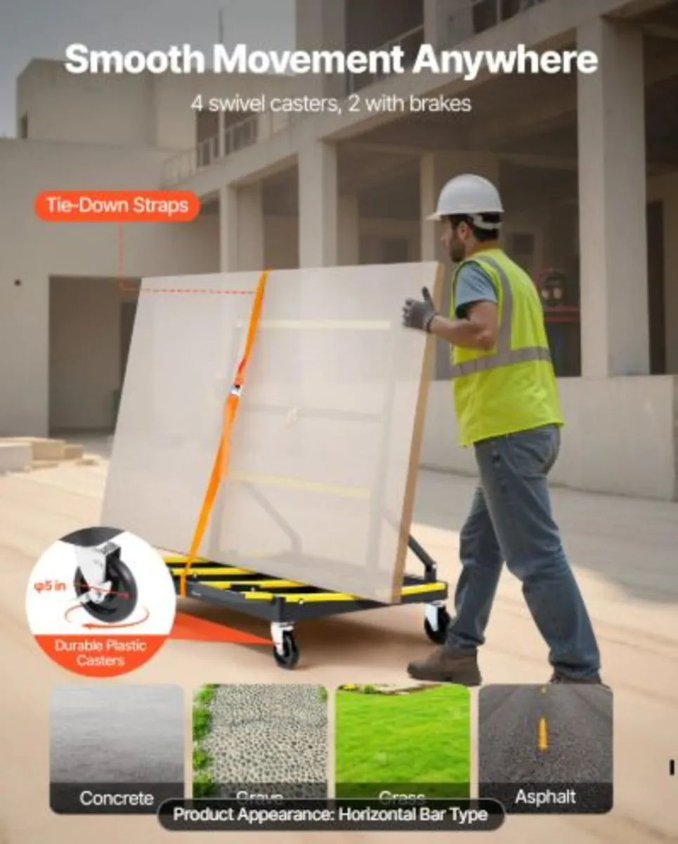 Drywall Cart Dolly, 816 kg Load Capacity, Steel - Image 3