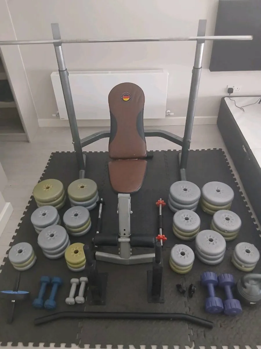 Vinyl Weights, Bench, Rack and Workout Accessories - Image 1