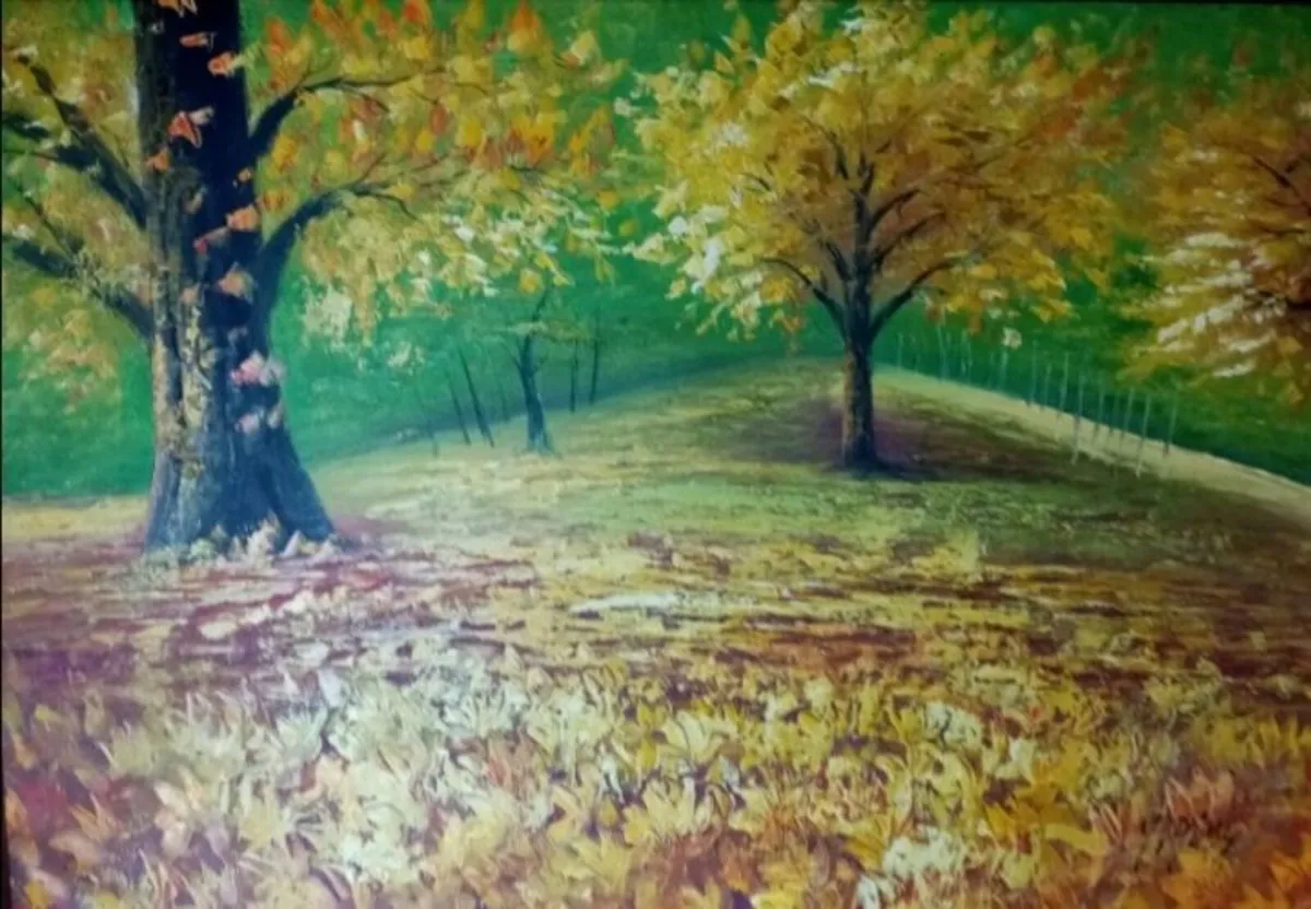 ORIGINAL ART: Large Signed Oil on Canvas – - Image 1