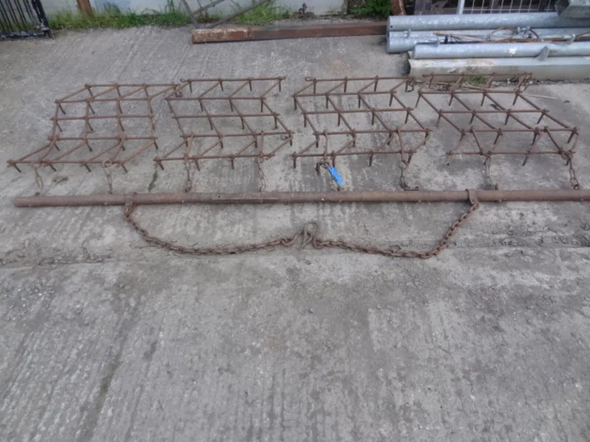 Trailed 4 section Pin Harrow - Image 2