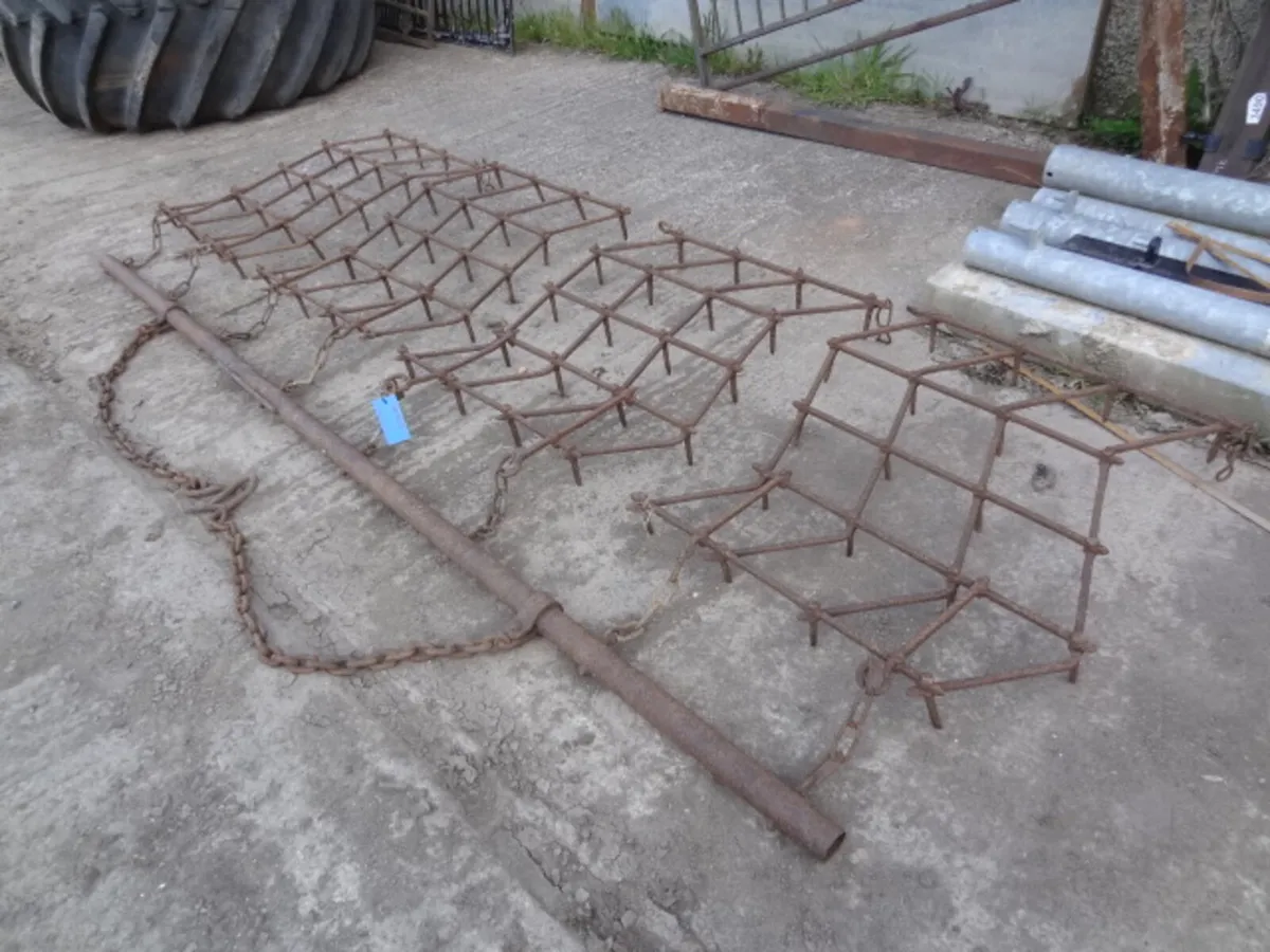 Trailed 4 section Pin Harrow - Image 1