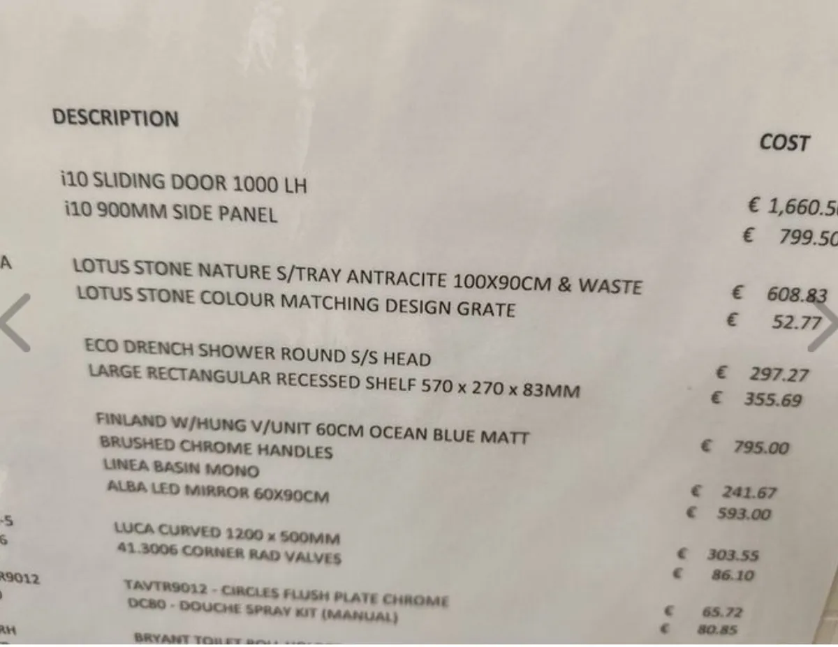 Ex-display (pls read) corner enclosure set shower - Image 4