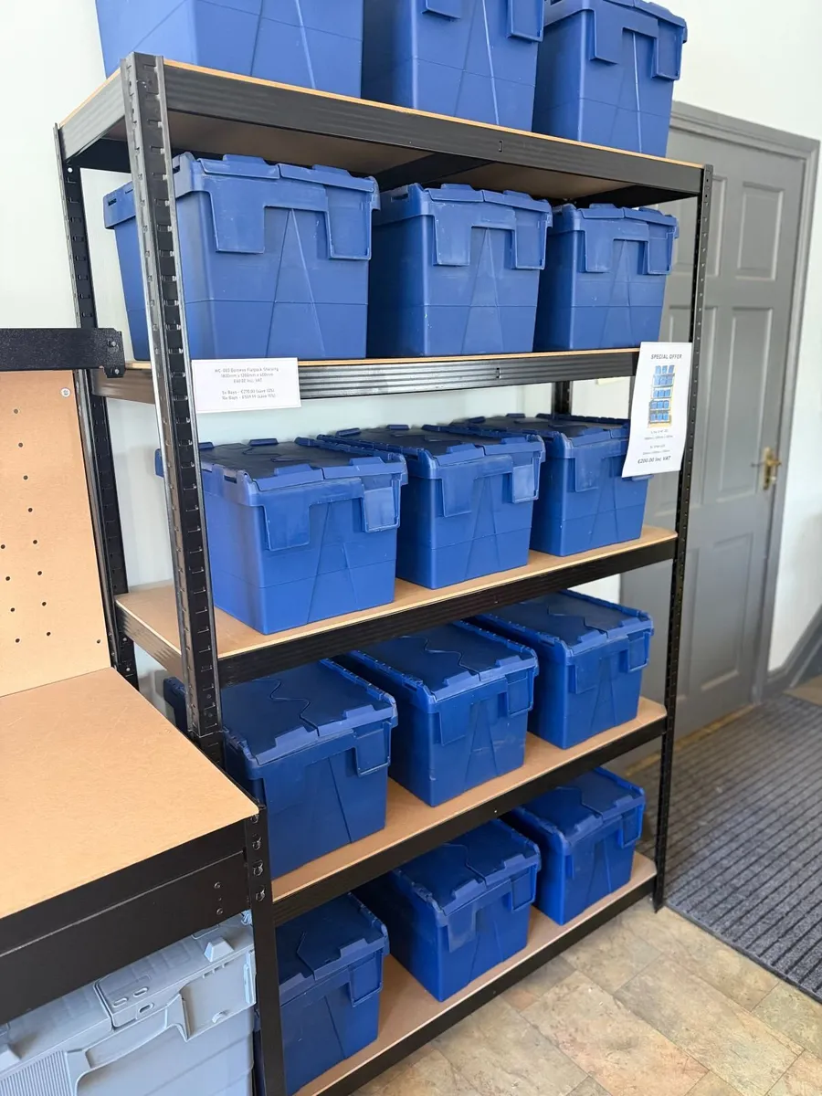 Garage shelving & boxes - Image 1