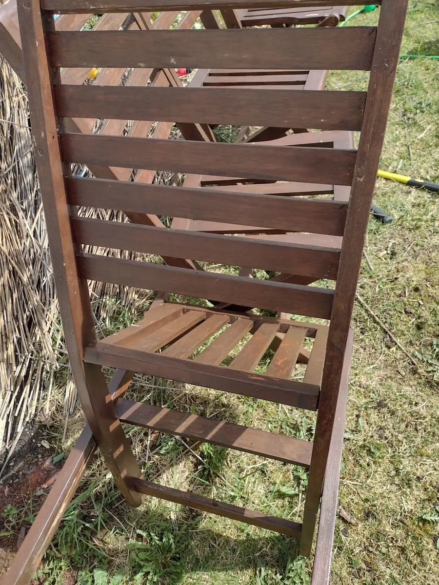Garden/patio wooden foldup chairs - Image 2