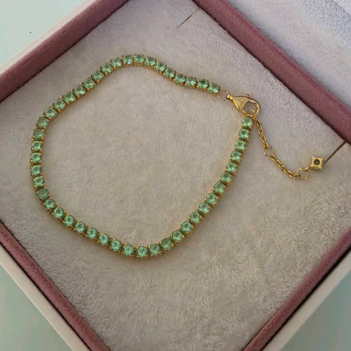 Pandora bracelet yellow gold/stones green - Image 2