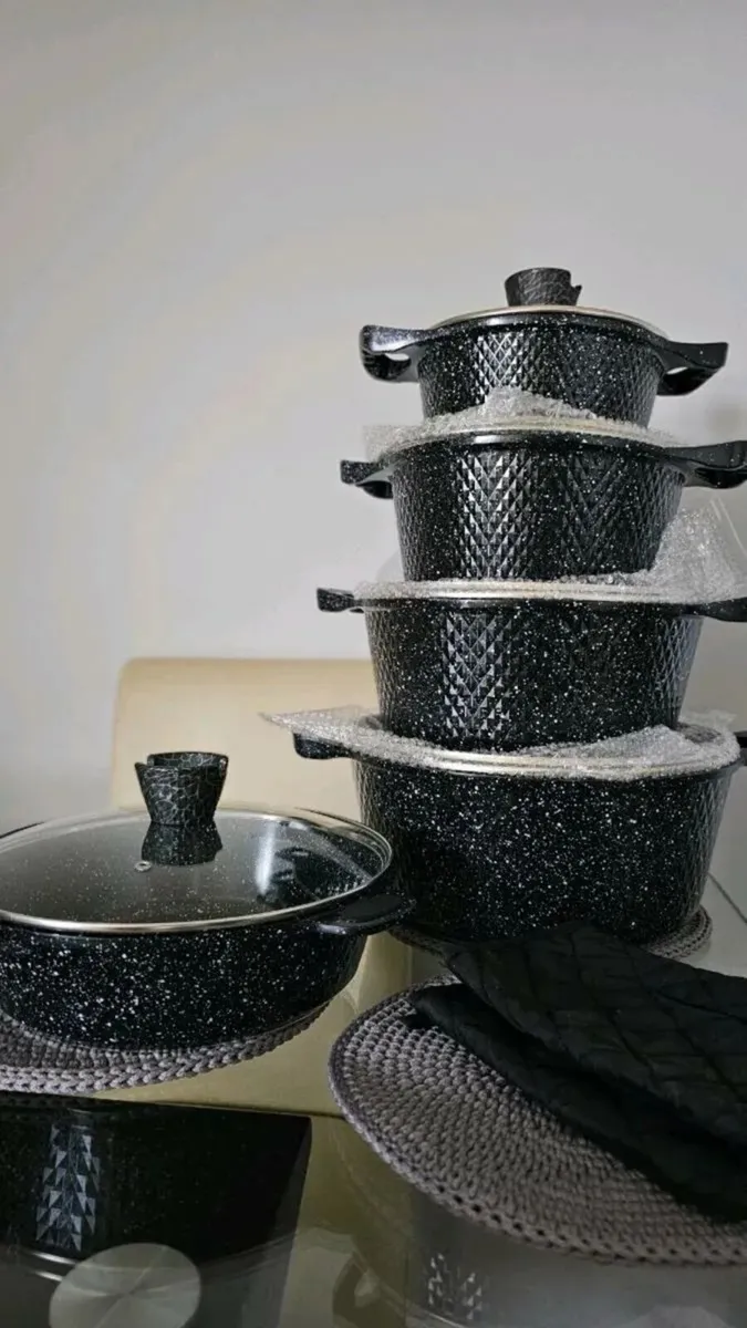 Marble cookware set brand new kitchen pots - Image 1