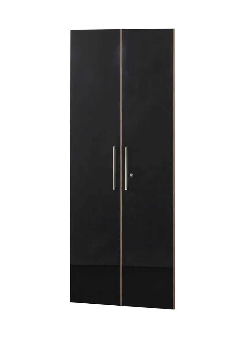 Lot of 10 tall gloss black door sets - £100