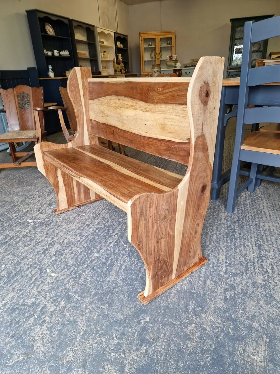 Reclaimed Indian rosewood bench - Image 2