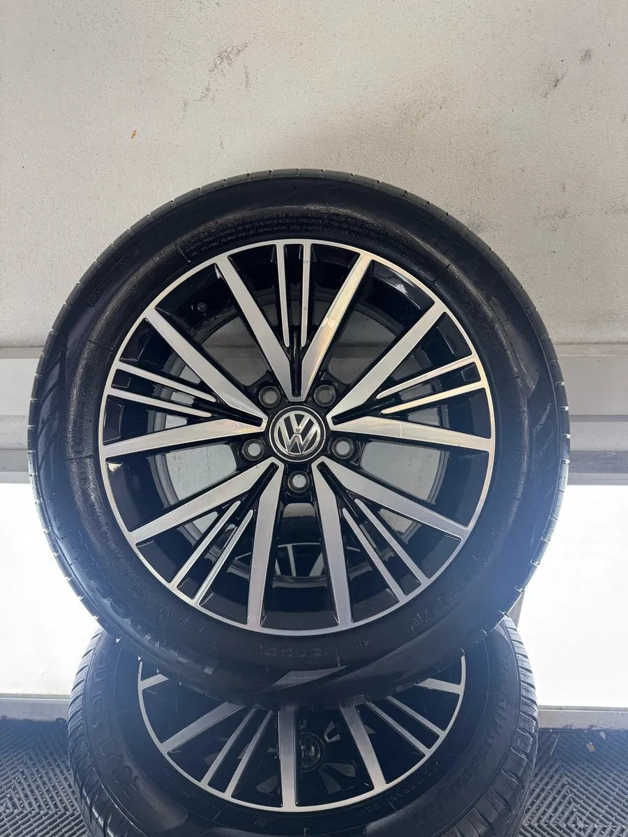 GENUINE 16” Volkswagen Alloys & tires - Image 1
