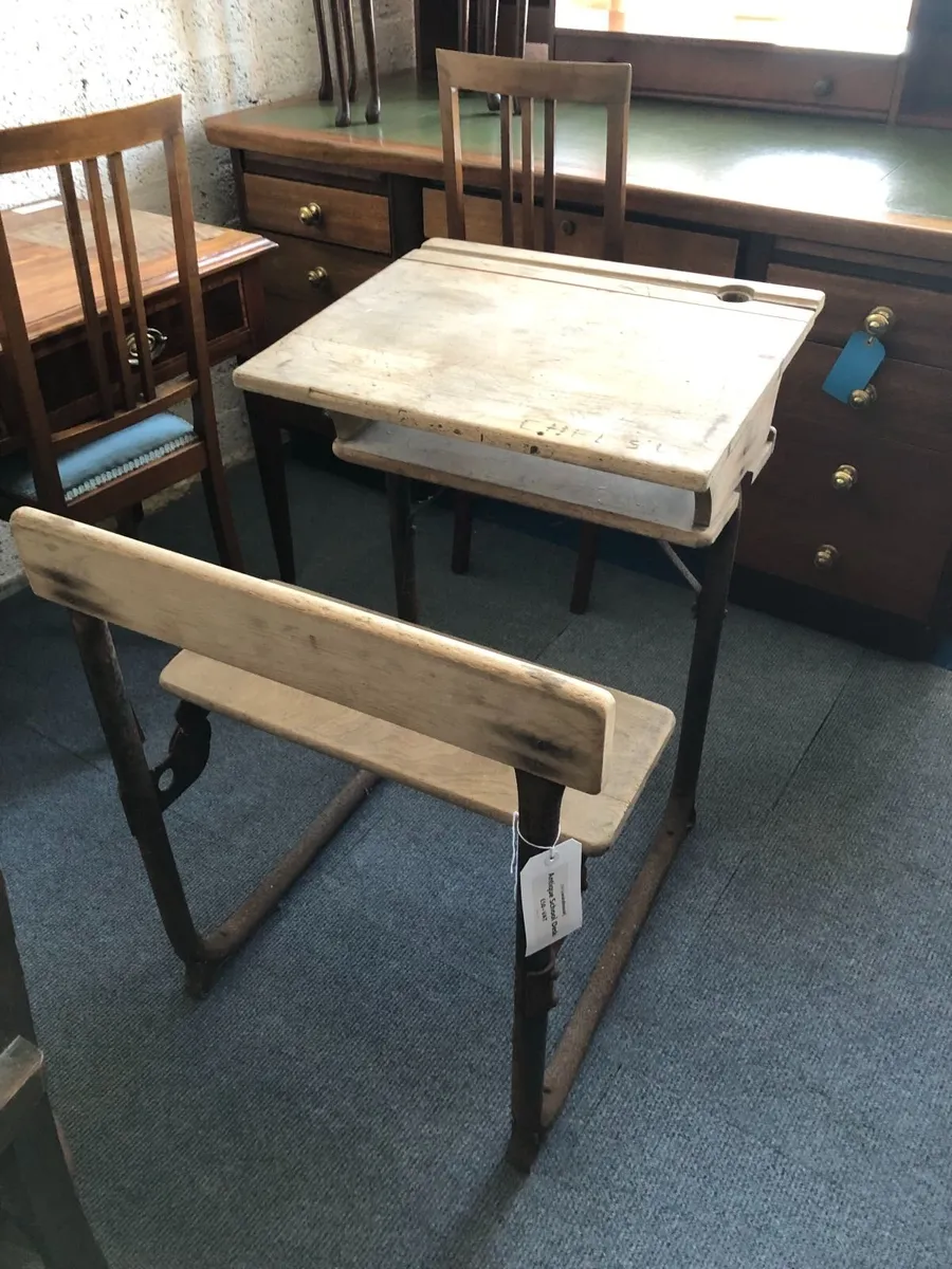 Antique School Desk and Chair - £50 + VAT - Image 2