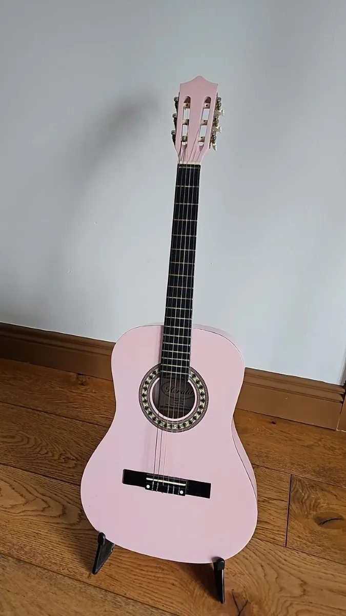 Classical Guitar - Pink - Medium Size - Image 1