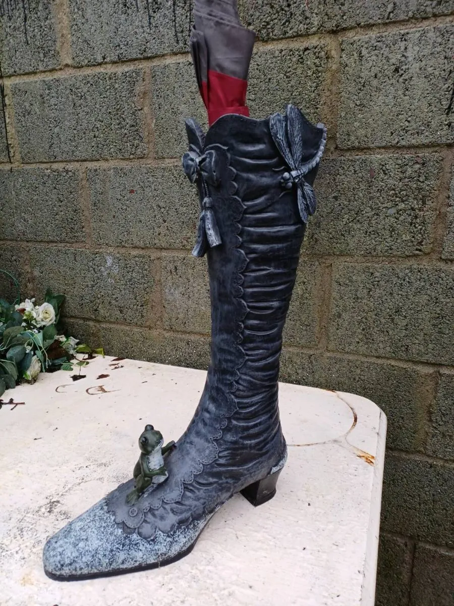 Large Vintage Witches Boot Umbrella Stand - Image 1