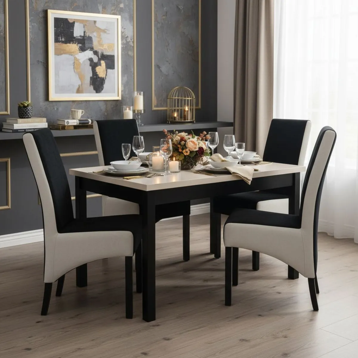 Sorven Extendable Dining Table 120 x 70 cm to 160 - Image 1