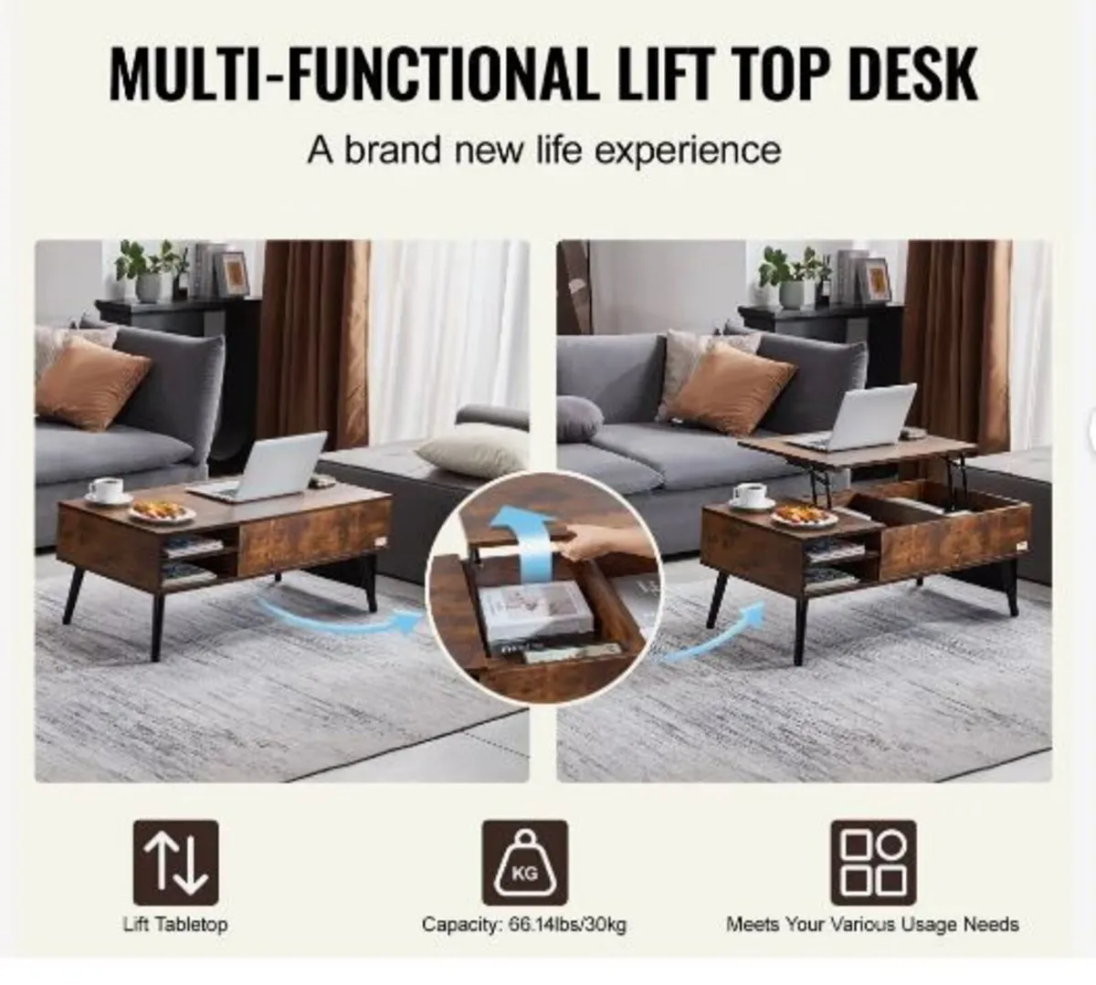 Lift Top Coffee Table - Image 3