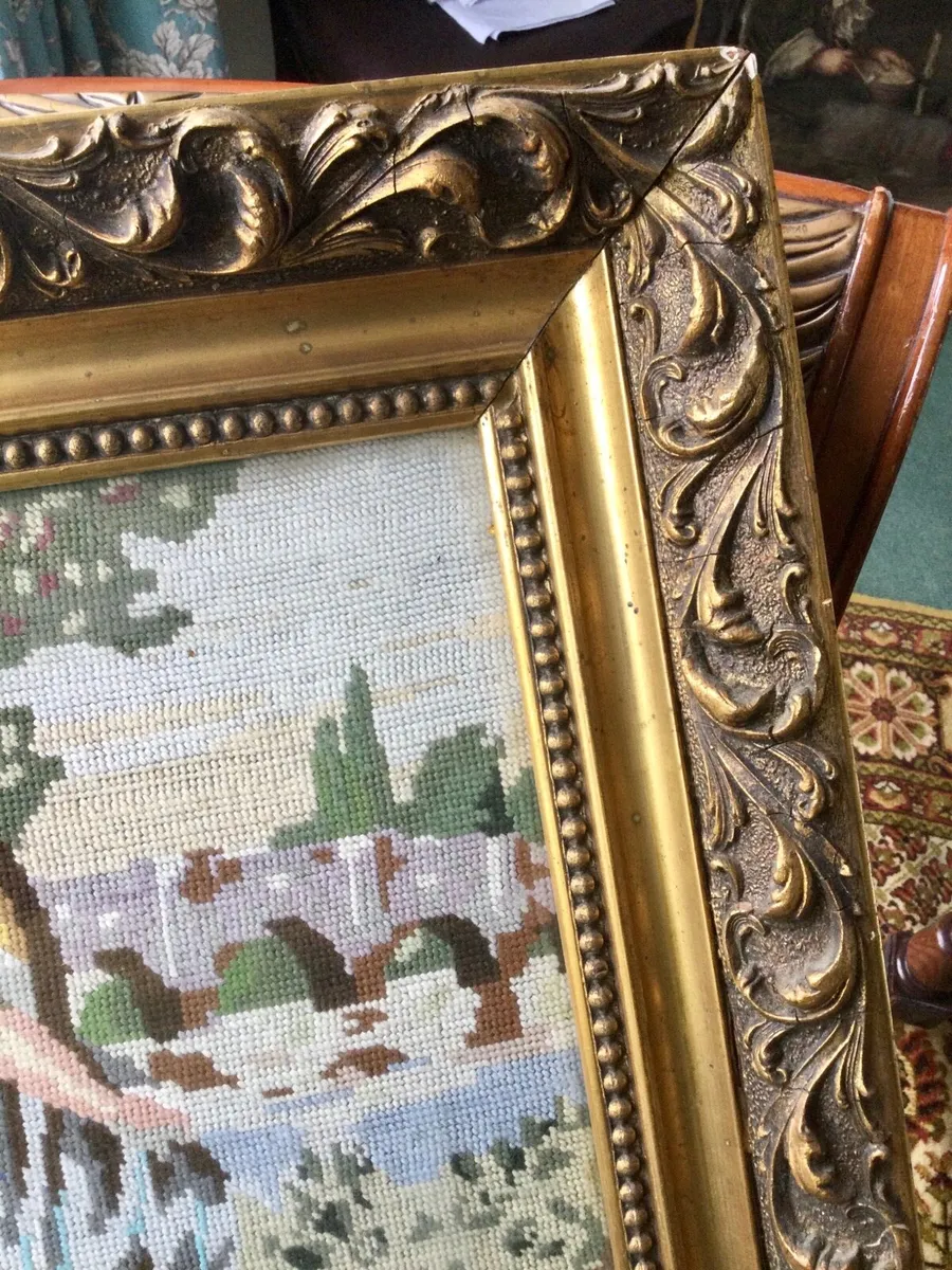 Large Vintage Framed Tapestry - Image 3