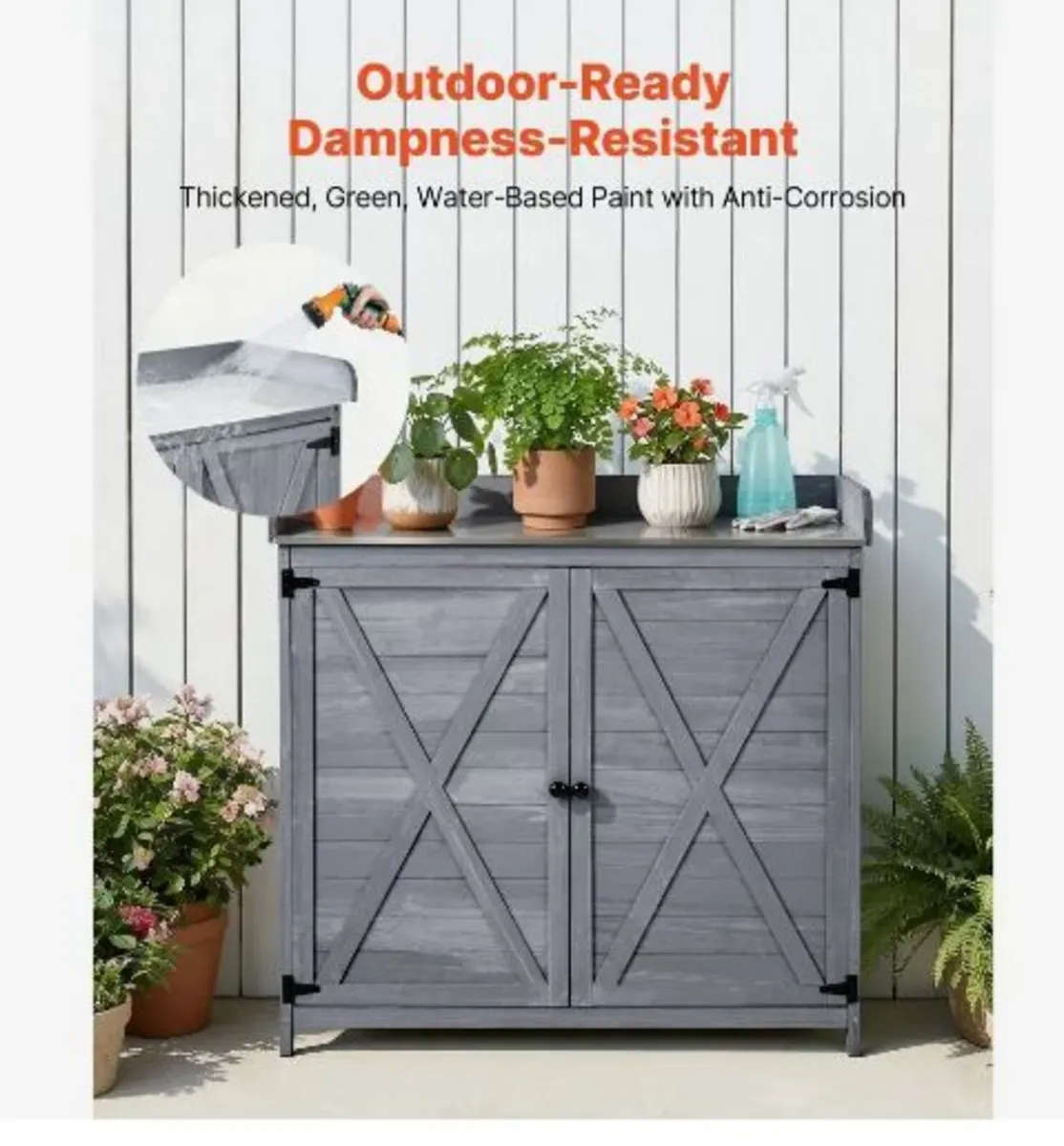 Potting Bench Table, Outdoor Gardening - Image 3