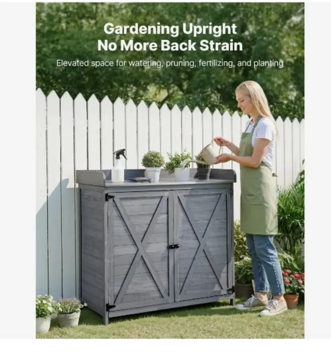 Potting Bench Table, Outdoor Gardening - Image 1